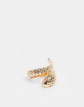 ASOS DESIGN - Goldfarbener Ring mit Schlangendesign