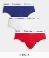 Calvin Klein - Mehrfarbige Hüftslips mit Logobund im 3er-Pack