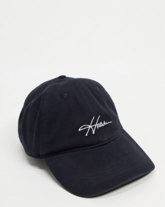 Hollister - Kappe in Schwarz mit Logo-Schriftzug