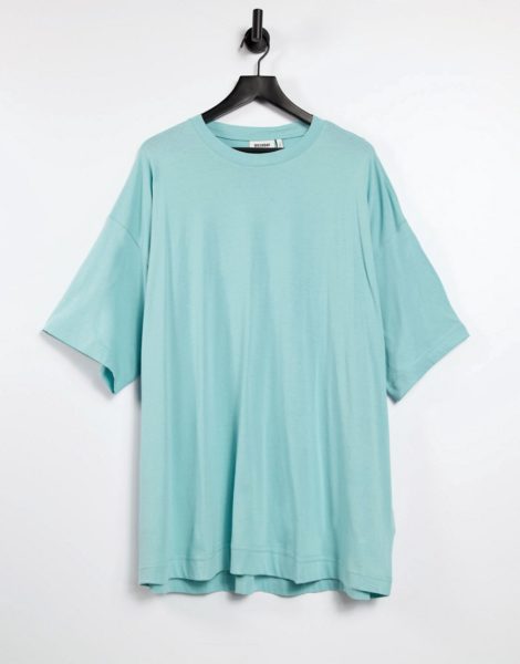 Weekday - Weites T-Shirt-Kleid in Grün