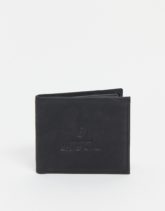 Ben Sherman - Brieftasche in Schwarz aus Leder mit Schriftzuglogo