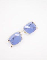 A.Kjaerbede - Aldo - Eckige Unisex-Sonnenbrille in Creme-Weiß