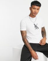 Armani Exchange - T-Shirt in Weiß mit schmalem Brustlogo