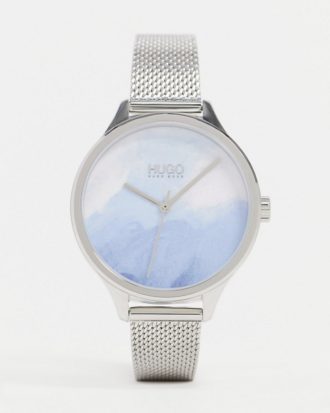 HUGO - 1540060 - Uhr mit Netzarmband in Silber