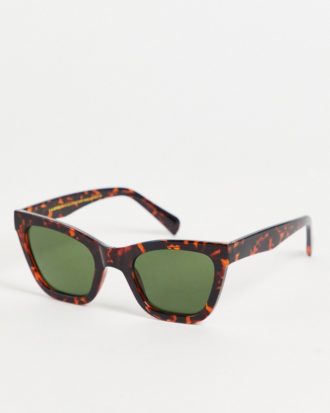 A.Kjaerbede - Big Kanye - Unisex - Übergroße Cat-Eye-Sonnenbrille mit weichen Übergangen und Schildpattoptik in Braun