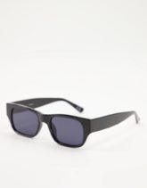 ASOS DESIGN - Cat-Eye-Sonnenbrille in Schwarz mit schwarz getönten Gläsern