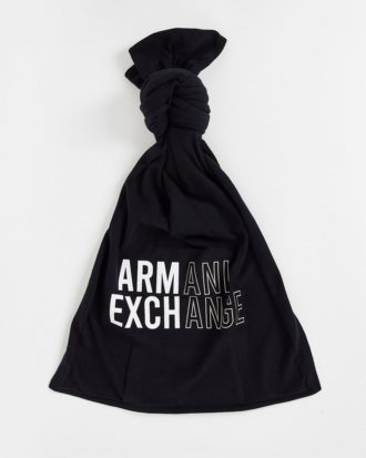 Armani Exchange - Schal in Schwarz mit großem Logo