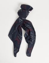 Armani Exchange - Schal mit Muster in Navy-Marineblau