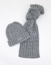 Ben Sherman - Geschenkset mit Mütze und Schal in Grau