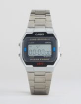 Casio - A163WA-1QES - Digitale Armbanduhr in Silber