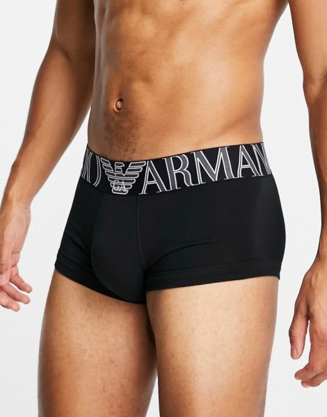 Emporio Armani - Bodywear - Unterhose mit großem Logo in Schwarz