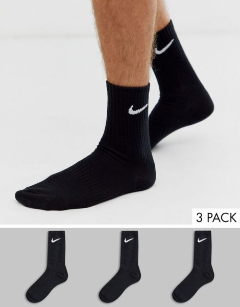 Nike Training - 3er-Pack Socken in Schwarz