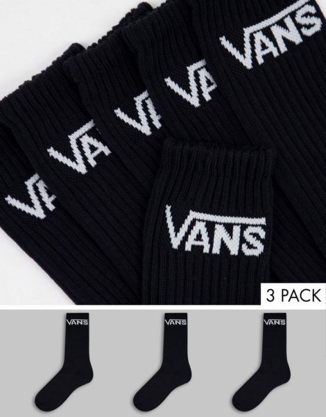 Vans Classic - 3er-Pack Socken in Schwarz