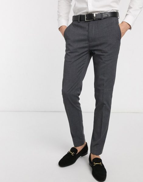 Burton Menswear - Besonders enge, schicke Hose in Grau