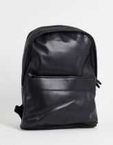 ASOS DESIGN - Backpack aus schwarzem Kunstleder