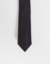 ASOS DESIGN - Krawatte in schimmerndem Schwarz