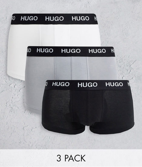 HUGO - Unterhosen in Schwarz/Grau/Weiß im 3er-Pack-Bunt