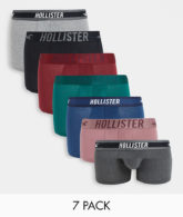 Hollister - 7er-Pack Unterhosen in mehreren Farben mit Logobund-Bunt