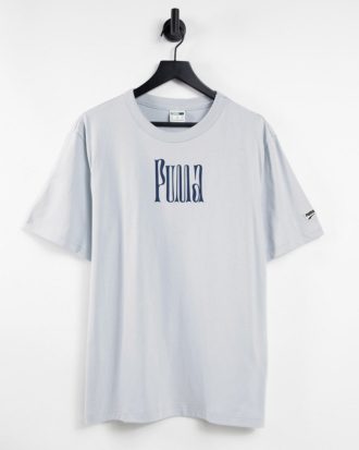 Puma - Downtown - T-Shirt in Grau mit Logo