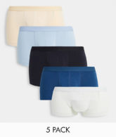 ASOS DESIGN - 5er-Pack kurze Unterhosen-Mehrfarbig
