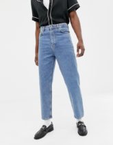 ASOS DESIGN - Jeans mit hoher Taille in verwaschenem Vintage-Mittelblau