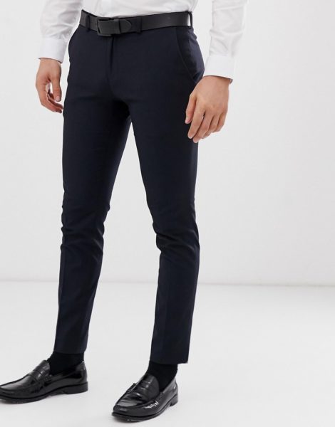 Burton Menswear - Superenge, elegante Skinny-Hose in Marineblau