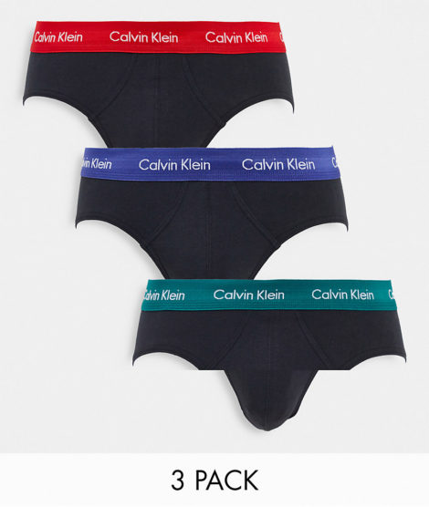Calvin Klein - Hüftslips in Schwarz im 3er-Pack