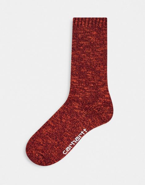 Carhartt WIP - Ascott - Gewebte Socken in Rot meliert