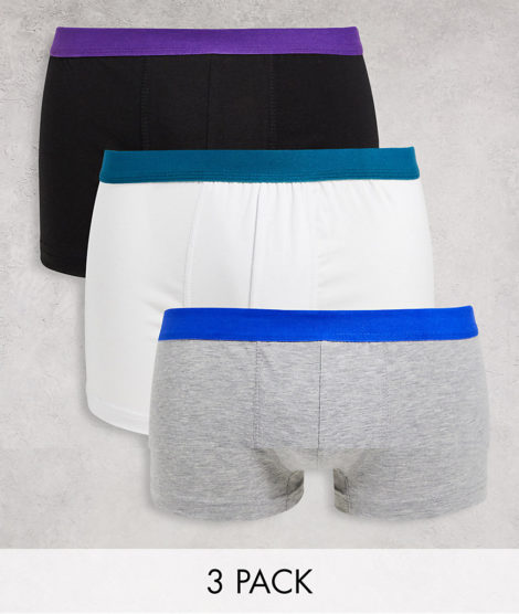 New Look - Unterhosen in verschiedenen Farben mit kontrastierendem Bund-Bunt