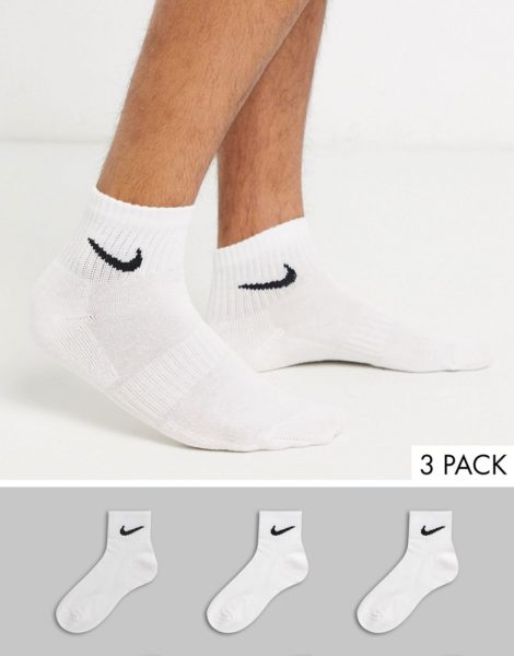 Nike Training - Everyday - Gepolsterte Socken in Weiß
