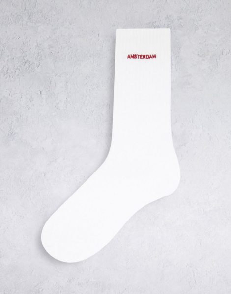 Topman - Amsterdam - Hohe Socken in Weiß