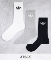 adidas Originals - adicolor - 3er-Pack Crew-Socken in Bunt