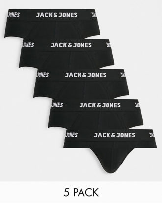 Jack & Jones - 5er Packung Unterhosen in Schwarz mit Logo