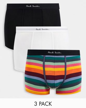 Paul Smith - Mehrfarbige Unterhosen mit farbigem Bund im 3er-Pack-Bunt