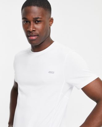 ASOS 4505 - Icon - Sport-T-Shirt aus Quick-Dry-Material in Weiß