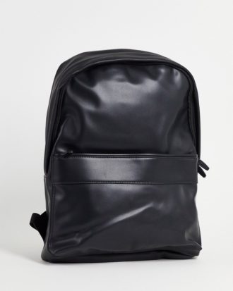 ASOS DESIGN - Backpack aus schwarzem Kunstleder