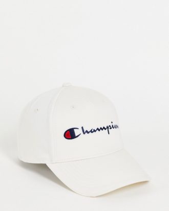 Champion - Kappe in Ecru mit Logo-Weiß