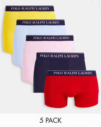 Polo Ralph Lauren - 5er-Pack Unterhosen in verschiedenen Farben mit Logobund-Bunt
