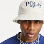 Polo Ralph Lauren x ASOS - Exclusive Collab - Wendbarer Anglerhut in Creme mit Streifen und Logo-Weiß