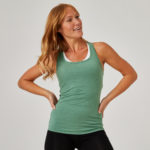 Top Slim 500 Fitness X-Rücken Synthetik Damen grün