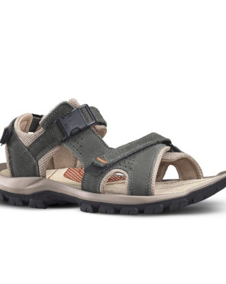 Trekkingsandalen Naturwandern NH120 Leder Herren khaki