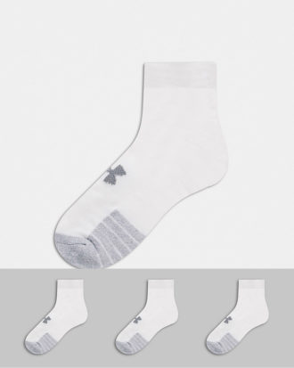 Under Armour - Heatgear - 3er-Pack niedrige Socken in Weiß