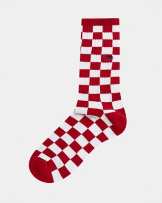 Vans - Checkerboard ll - Socken mit Schachbrettmuster in Rot/Weiß