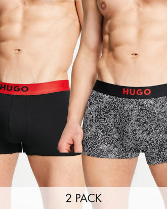Hugo - Unterhosen in Schwarz/bedruckt im 2er-Pack