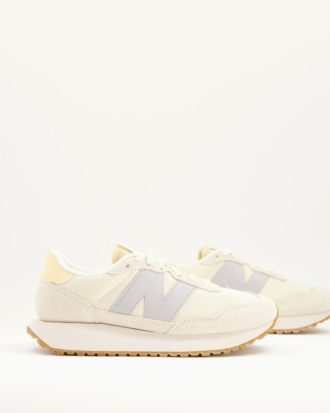 New Balance - 237 - Sneaker aus Netzstoff in Cremeweiß und Grau