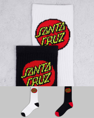 Santa Cruz - Classic Dot - Verschiedenfarbige Socken im 2er-Pack-Mehrfarbig