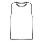 Tank-Shirt Fitness 500 Rundhals gerader Schnitt Baumwolle dehnbar Herren weiss