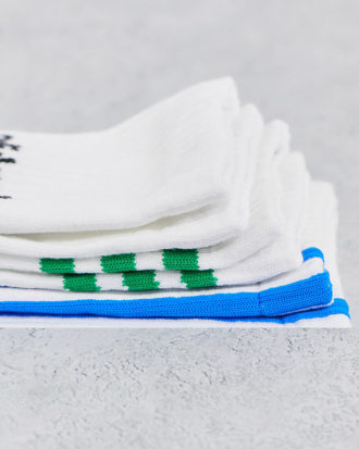 adidas Originals - 3er-Pack Socken mit drei Streifen-Weiß
