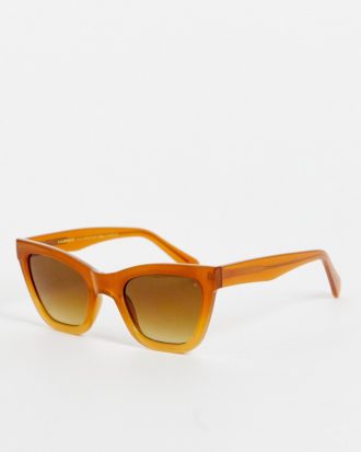 A.Kjaerbede - Big Kanye - Cat-Eye-Sonnenbrille in transparentem Braun