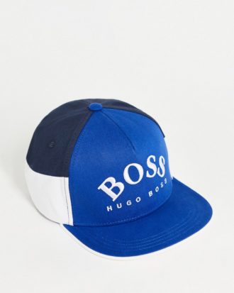BOSS - Snapback-Kappe in Blau mit Farbblockdesign